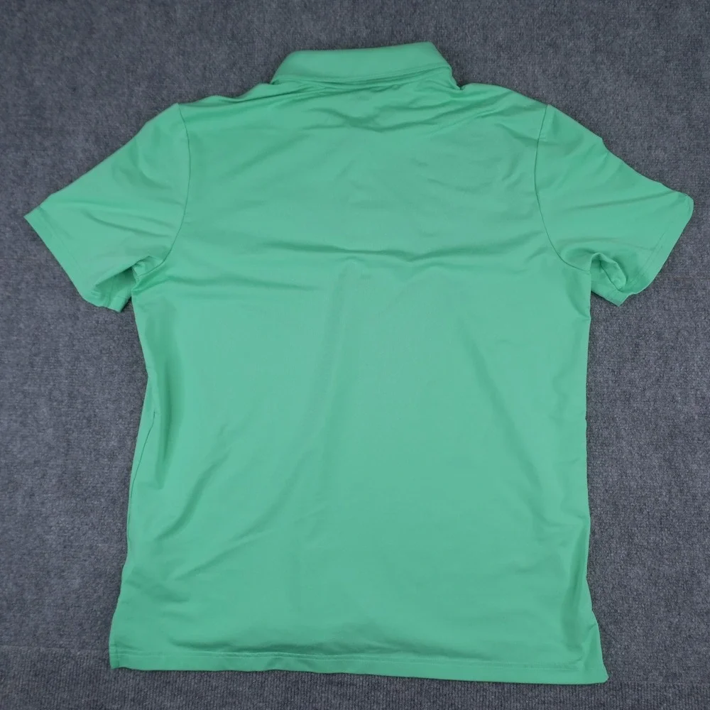 Adidas Golf Shirt Mens Large Green Polo Short Sleeve Performance